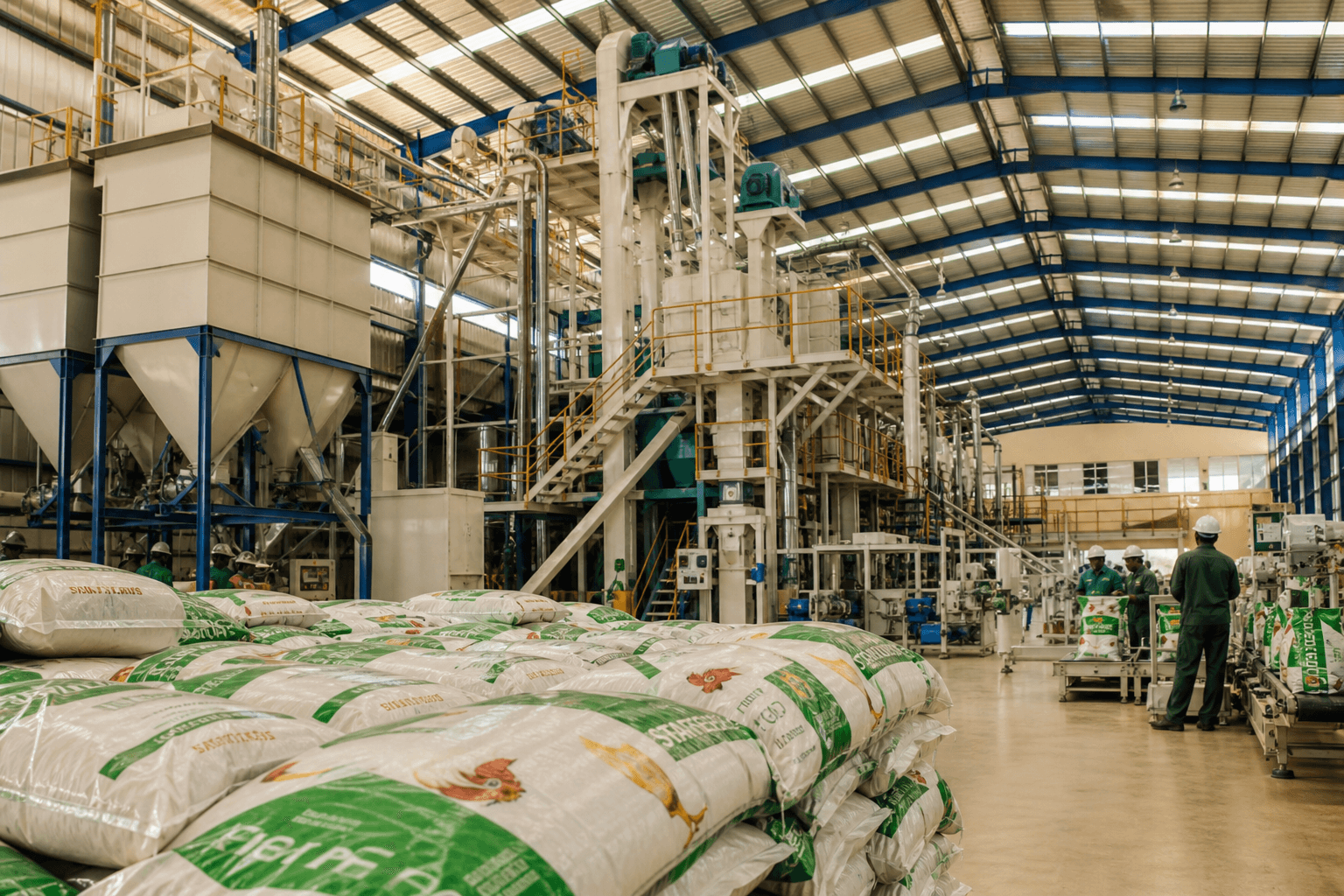 Ginika Feeds production inside the G-Prest Imperial factory